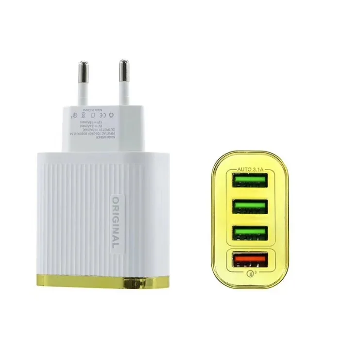 QC 3.0 4 Port USB Charger Wall Adapter Mobile Phone Charging for Universal Phones VH99
