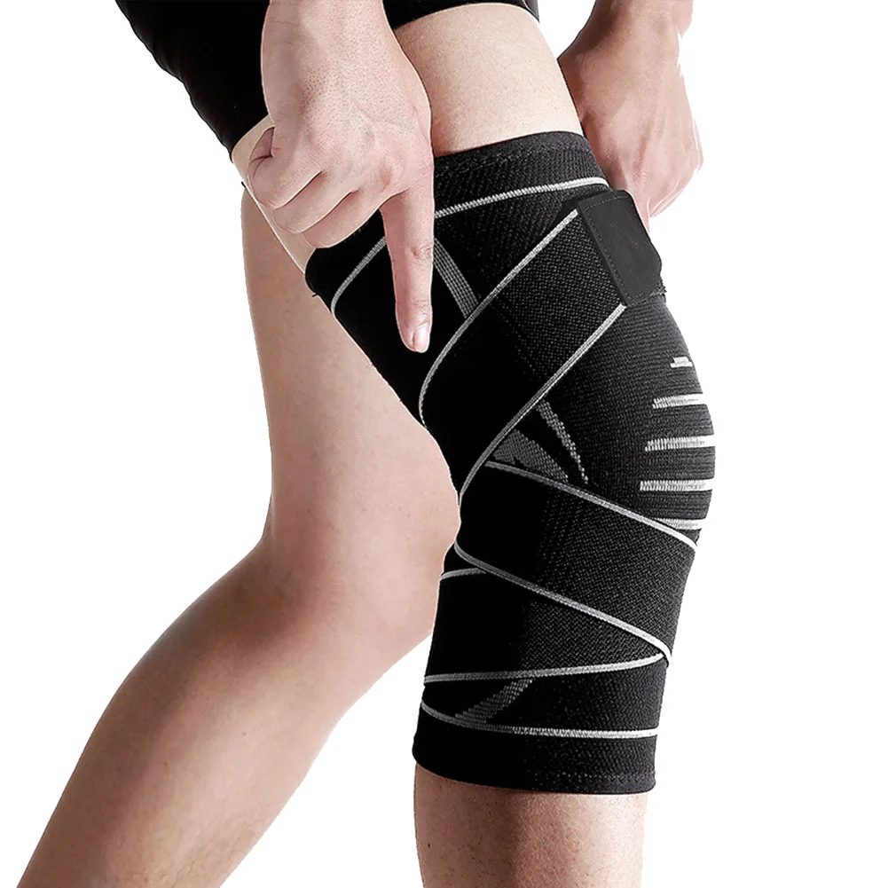 Sports Running Basketball Mountaineering Compression Riding Knit Knee Pads DC116