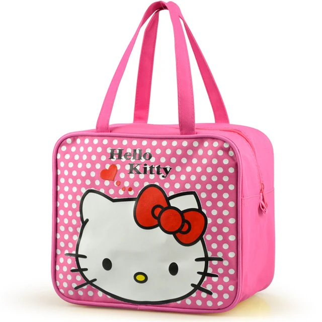 Sanrio cartoon cute Melody handbag lunch box insulation bag large capacity lunch  bag Hello Kitty portable