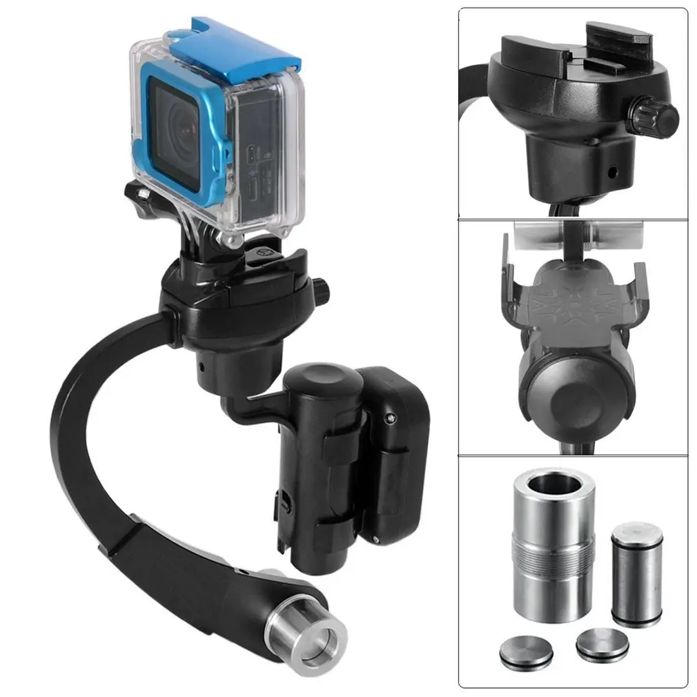 Мини Ручной Стабилизатор камеры видео Steadicam Gimbal 3 цвета подходит для Go Pro Hero 1/2/3/3+/4