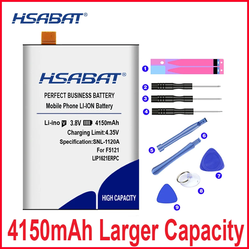 HSABAT 0 цикла 4150 мА/ч, Батарея для LIP1621ERPC sony Xperia X F5121 F5122 5," /для Xperia L1 G3311 G3312 G3313 5,5"