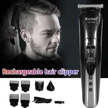 

Barber Scissors Seamless Carving Barber Trimmer Electric Three-in-one km-1506 Fader Clipper Multi-function A3O4