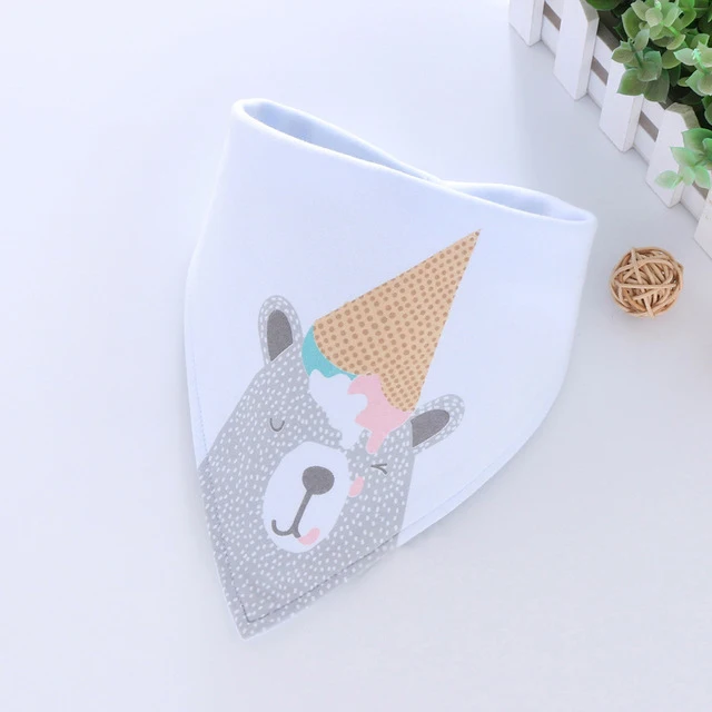 Otton бандана нагрудники для малышей Smock Infant Burp Cloths мультфильм слюнявчик полотенце детские принадлежности для еды мягкие детские вещи - Цвет: Bear