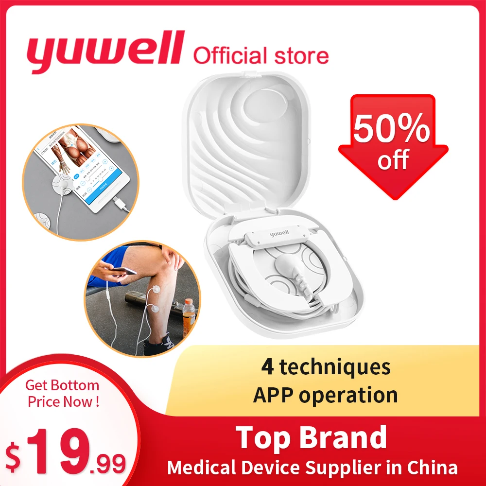 Yuwell e-Tens, смартфон, массажер для спины, шейных мышц, электрический массажер, стимулятор мышц, Тренировка Тела, облегчение для Android IOS