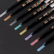 Stylo de couleur metalli, 8 pièces, pinceau marqueur d'art, papeterie d'écriture, fournitures scolaires, de bureau, de calligraphie