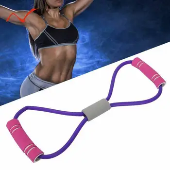 

2019 New Yoga fitness Elastic resistance band 8 Word Chest Expander Rope Workout Muscle Fitness Rubber Elastic Bands Sports Gum