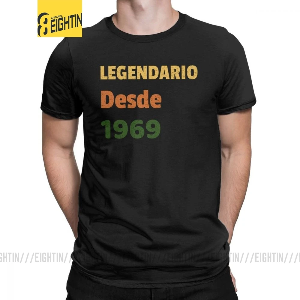 Legends Are Born In 1969, футболка, испанская, испанская, мужская,, подарок на рождение, топы, винтажные, с круглым вырезом, хлопковая футболка