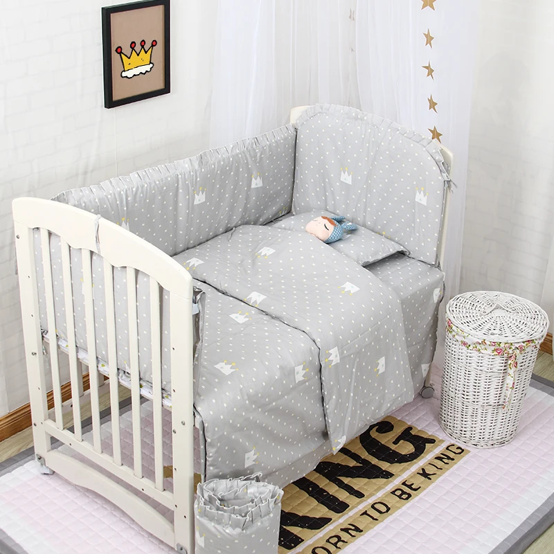 5 шт./компл. Nordic звезды дизайн кроватки Постельное белье для новорожденных, набор для кроватки детские постельное белье набор включает бамперы с наполнением простыня 5 Размеры - Цвет: huise-didaohuangguan
