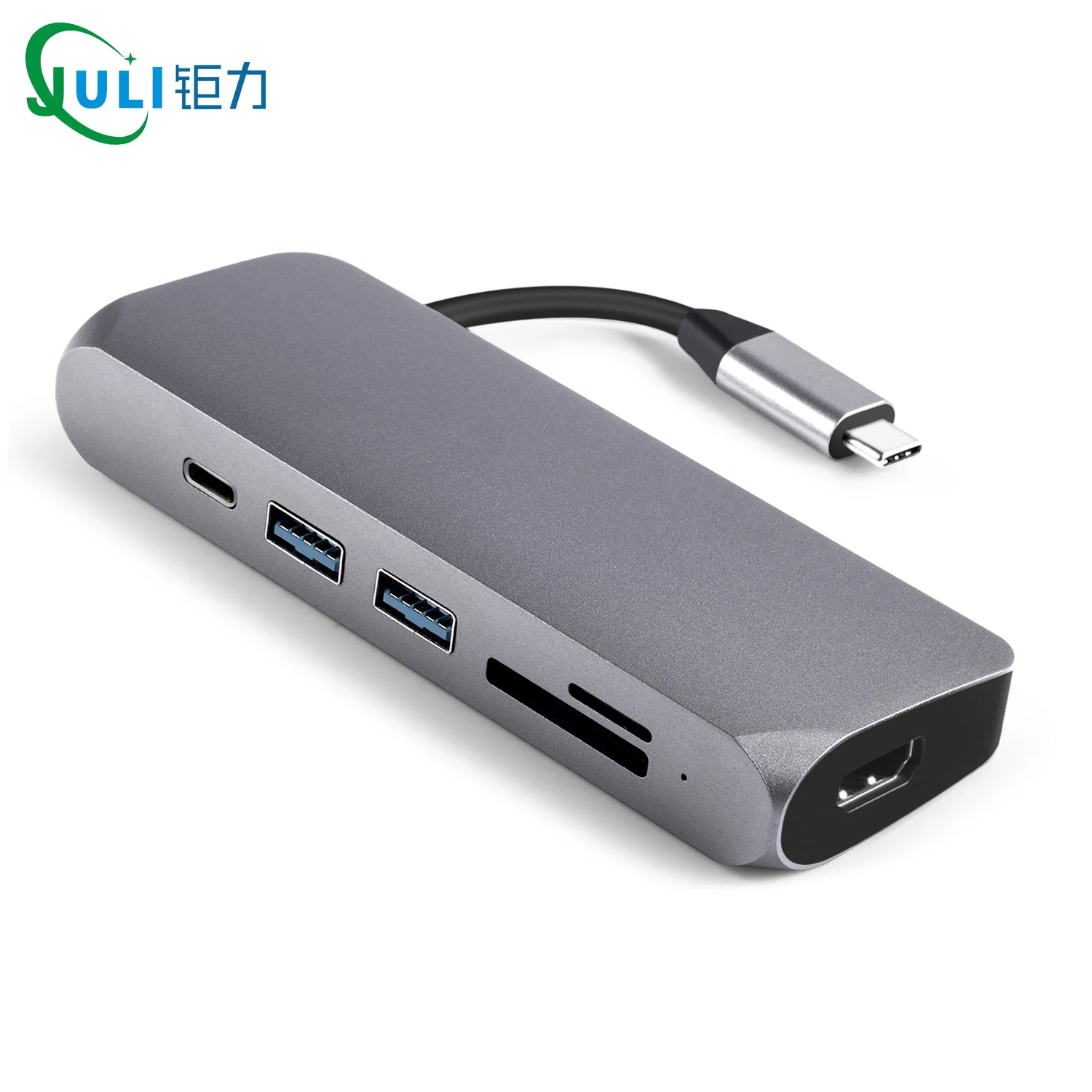 

Type-C to HDMI Multi-functional Adapter Office Ma C Book Computer Projector Network Video Docking Station