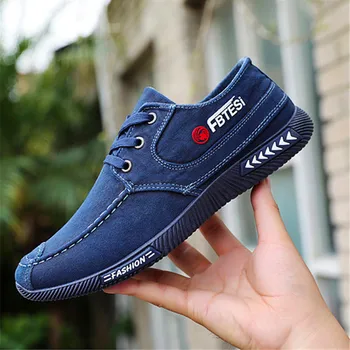 

Men's shoes spring and summer casual cloth men's canvas breathable denim soft bottom with men's shoes