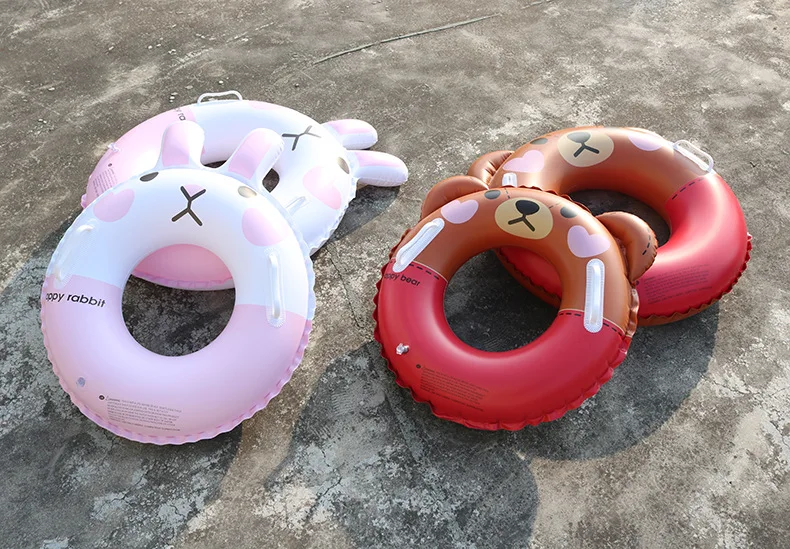 Надувной piscina детский бассейн, плавающий круг, надувной кролик, медведь, буй, плавательный круг, ручка, детский поплавок, водные игрушки