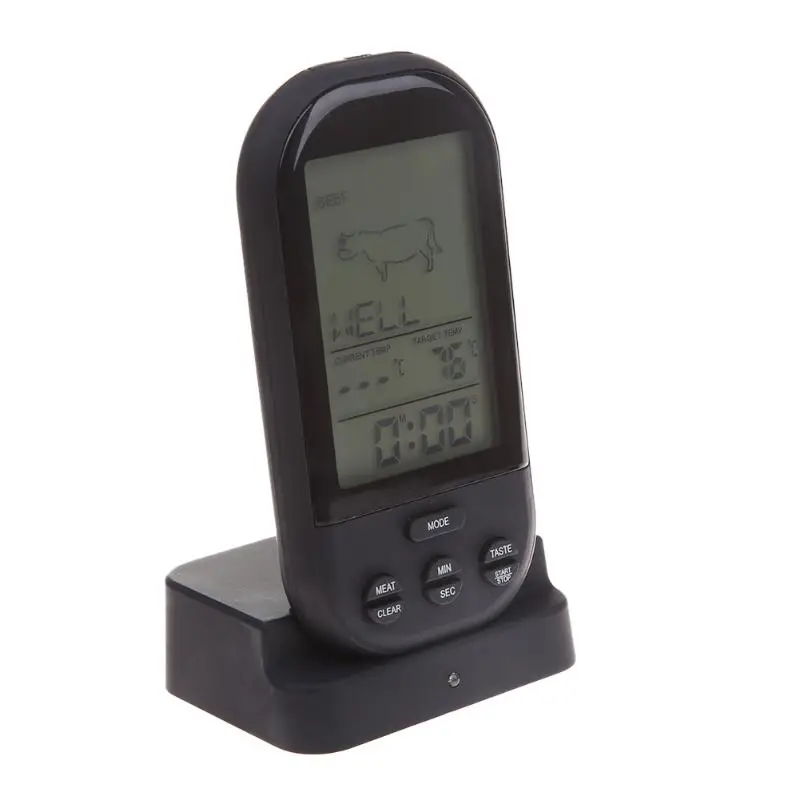 Preise Digital Wireless Remote Küche Ofen Thermometer BBQ Grill Raucher Fleisch Thermometer mit Sensor Sonde, Temperatur Gauge