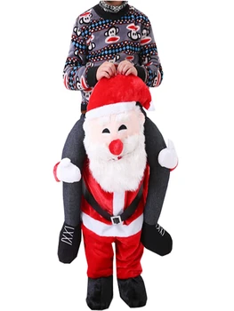 

Christmas Santa Claus Costume Adult Ride On Christmas Santa Purim Carnival Fancy Dress Carry On Pants