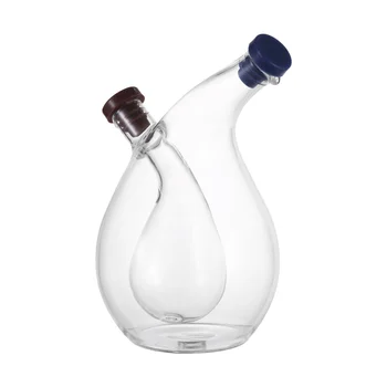 

1 Pc 2-in-1 Double Use Round Shape Oil Dispenser Vinegar Dispenser Oil Container for Home Bar