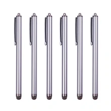 13,5 см/дюйма универсальные емкостные стилусы для сенсорных экранов мобильного телефона планшета с волоконными наконечниками комплект из 6 шт 6 серебряных