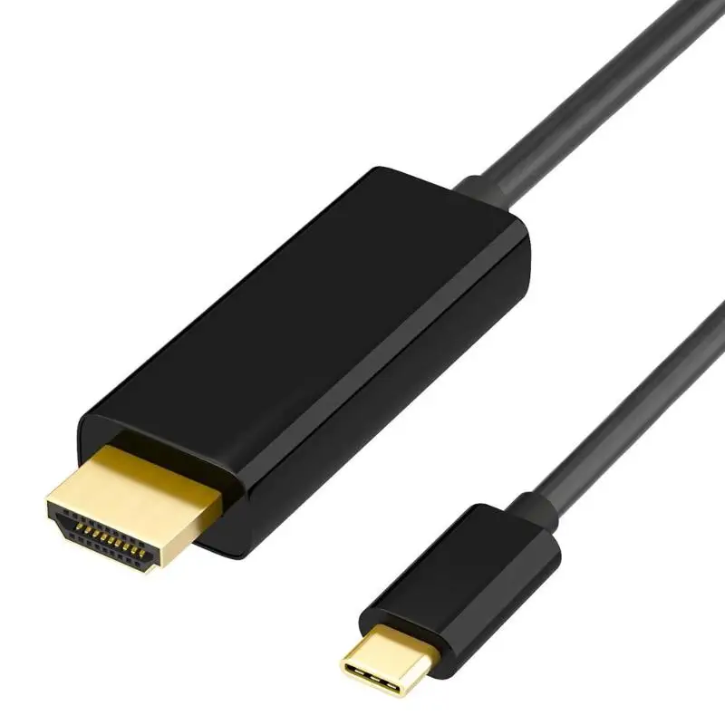 1,8 m USB 3,1 type-C к HDMI кабель 1080P HD дисплей адаптер для проектора Луженая Медь OD4.0MM 24AWG для Macbook hp компьютера