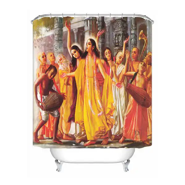 Shower Curtain Пользовательские водонепроницаемые занавески для душа индийские боги печатные ванная комната декор различных размеров#180324-01-13 - Цвет: Shower Curtain