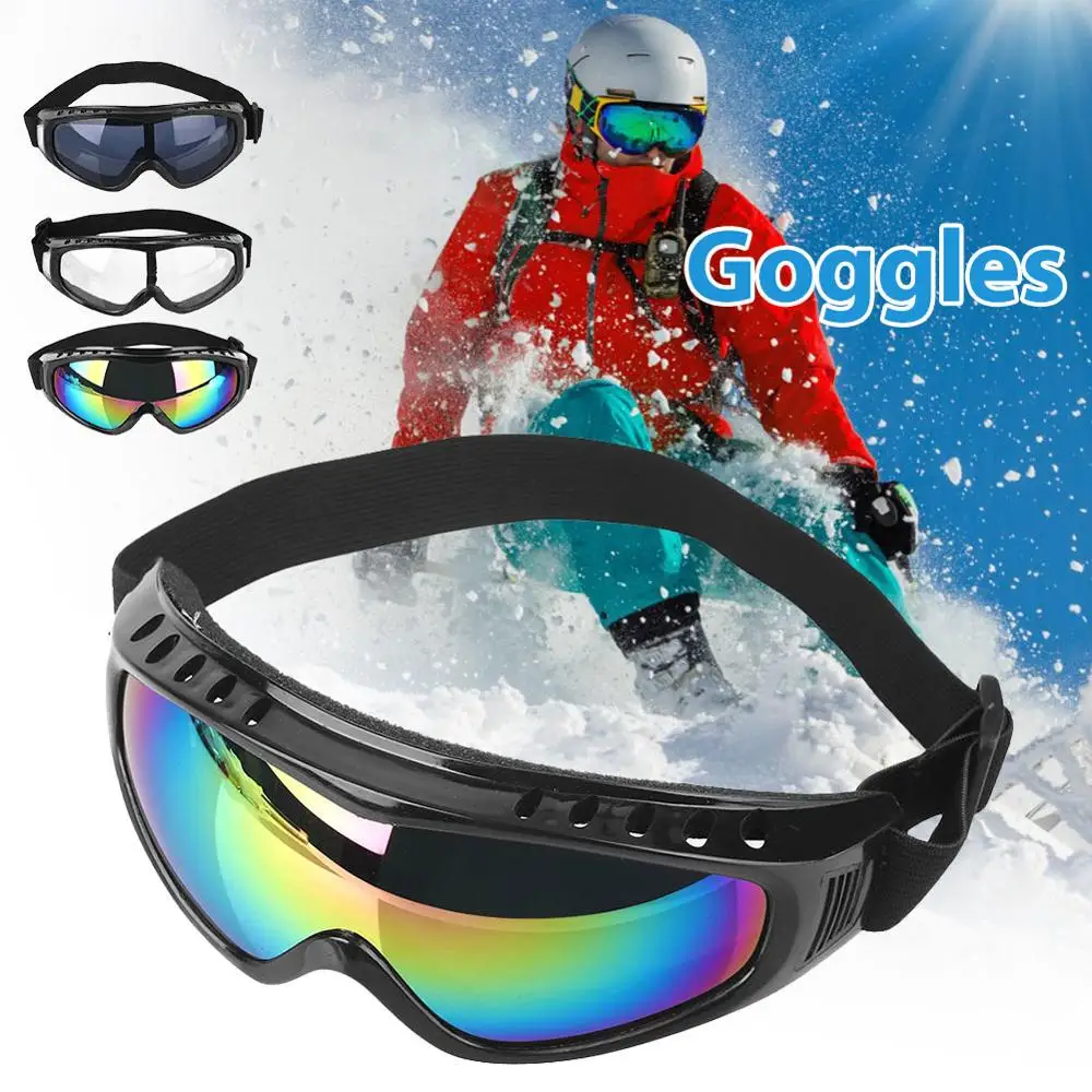 3 типа лыжные очки, защищающие от УФ-излучения очки ПК линзы анти-УФ ветрозащитный Анти-туман песок защитные зимние солнцезащитные очки