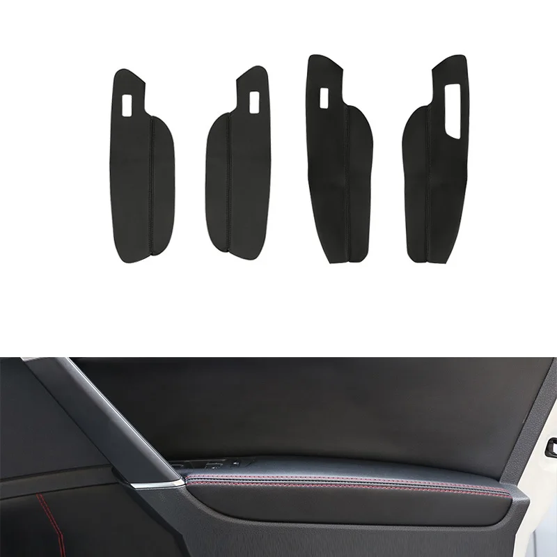 

RHD For VW Golf MK7 2014 2015 2016 Car Door Handle Panel / Center Control Armrest Microfiber Leather Cover
