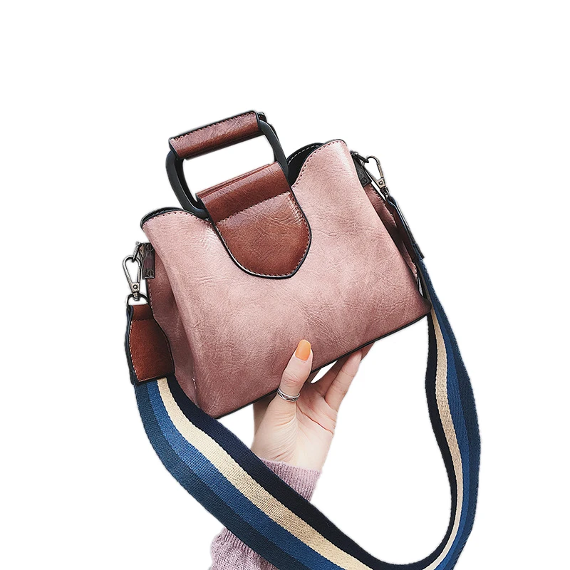 

Pu Leather Handbags Women Bags Panelled Handbag Shoulder Strap Fashion Crossbody Bag