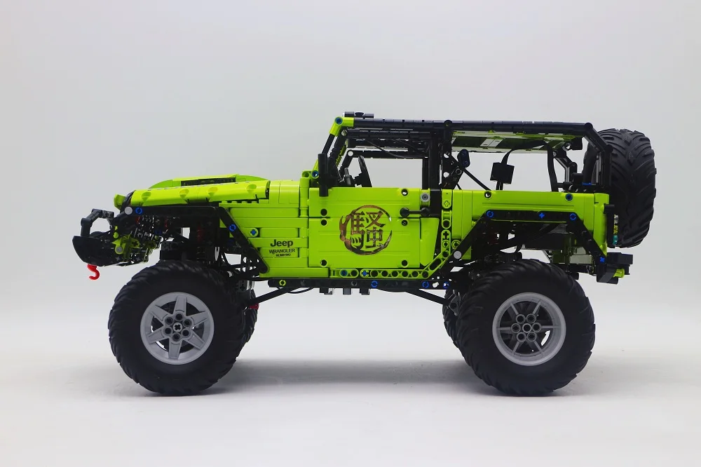 Серия Technic, строительные блоки с дистанционным управлением, 1:8, RC Jeep Wrangler, Rubicon, автомобиль, внедорожник, кирпичи для детей, игрушки, детский подарок
