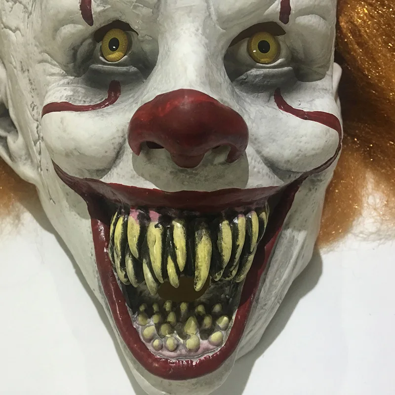 Фильм It Chapter 2 Pennywise Клоун Маска Латекс страшный Хэллоуин карнавальные костюмы реквизит маска для вечеринки Косплей