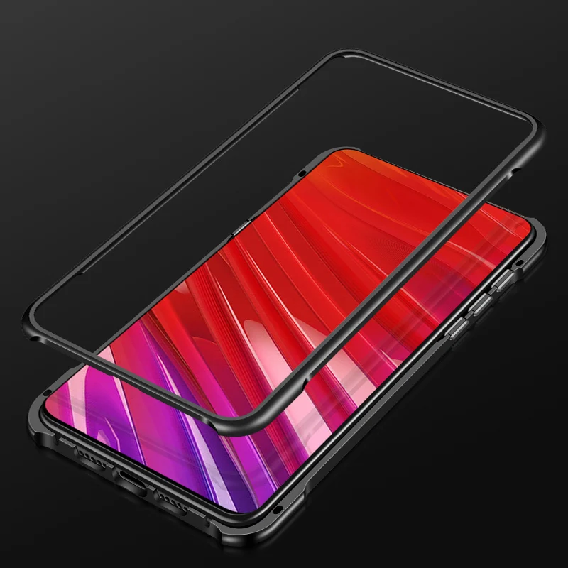 Skup Aluminiowa rama metalowa i przezroczyste szkło hartowane tylna pokrywa zderzak etui na Lenovo Z5 Pro GT 855, odporna na wstrząsy pokrywa gt 855