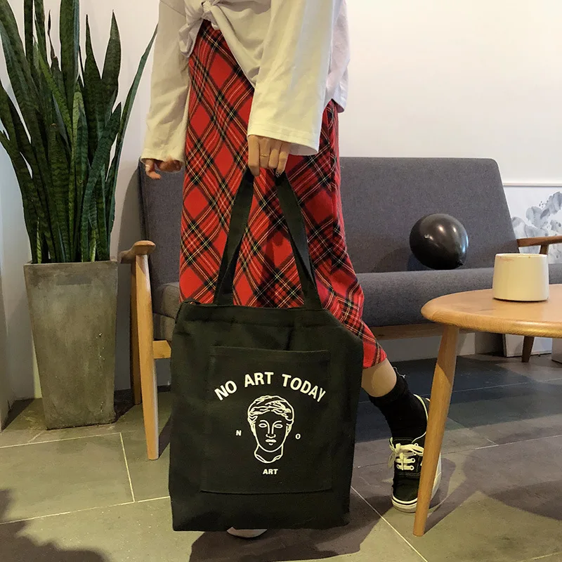 Spring New Style One Shoulder Canvas Bag Women's Korean-style Literature And Art Students Shoulder Bag Versatile Carry Bag