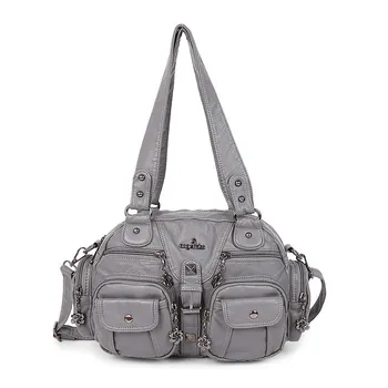 

New style handbags European and American PU women's shoulder bag portable messenger solid color fashion dumpling bag small bag