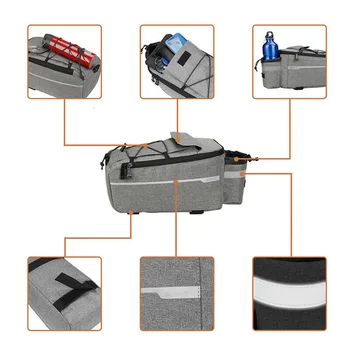 

Polyester Storage Shoulder Bag 10L Bike Rear Rack Seat Bag Insulation Cooler Pack