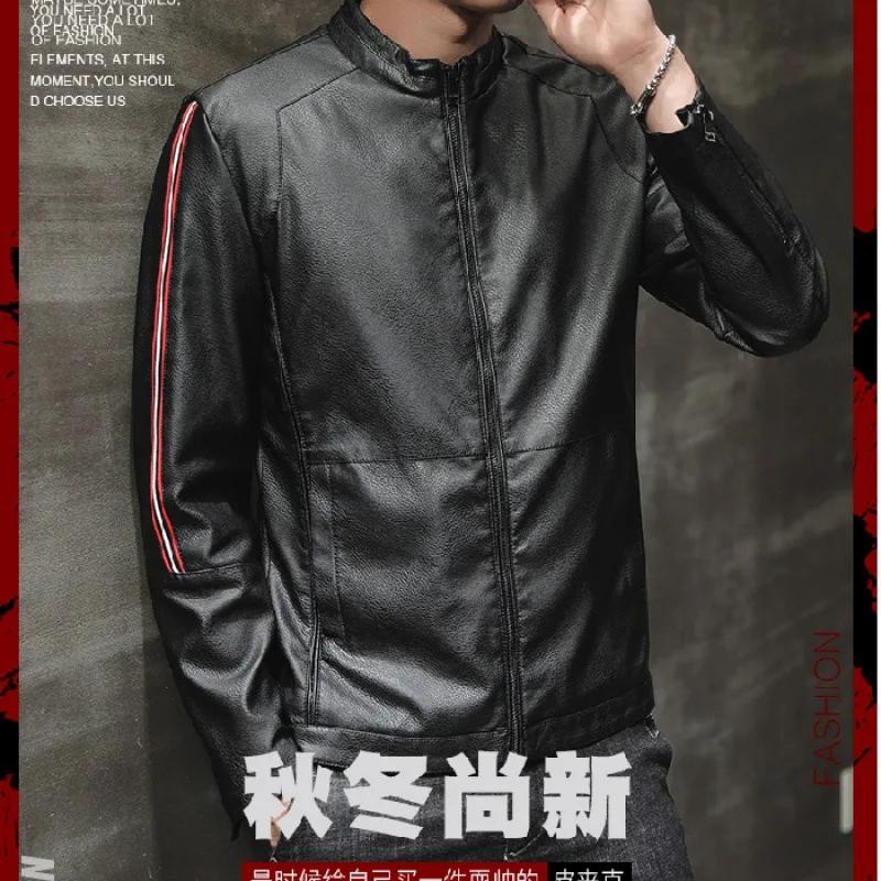 

2019 New Style MEN'S Leather Coat Autumn And Winter Korean-style Trend Casual Handsome Coat