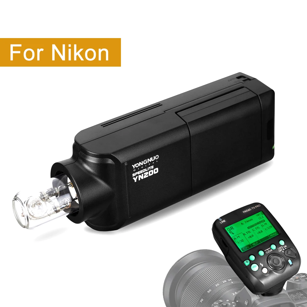 YONGNUO YN200 ttl HSS 2,4G 200W литиевая батарея с usb type C, совместимый YN560-TX(II)/YN560-TX Pro/YN862 для Canon Nikon - Цвет: Kits 2