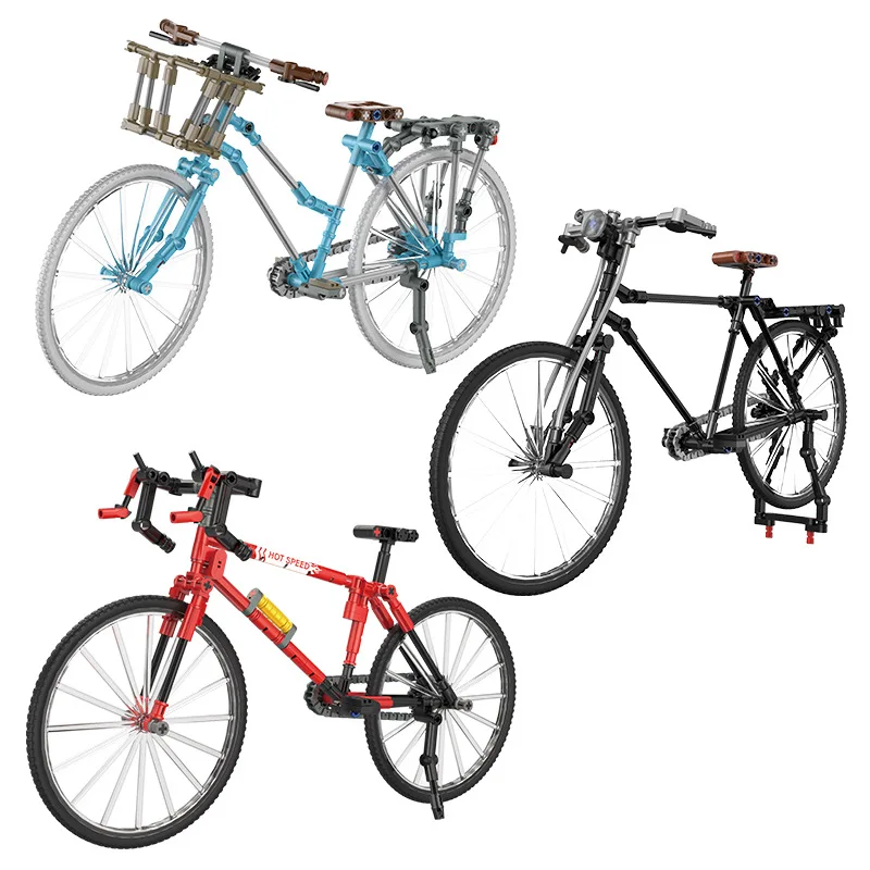 

DIY Building Blocks Sliding Bike bicycle Toy Blocks Miniature Bike Pattern Minifigures Bicycle Funny Toys for Boy Girls Children
