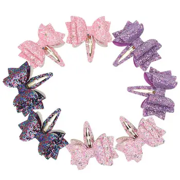 

8Pcs Girls Baby Toddler Snap Hairpins Barrettes Kids Exquisite Teens Snape Hair Clips Bow Headdress Hair Accessories