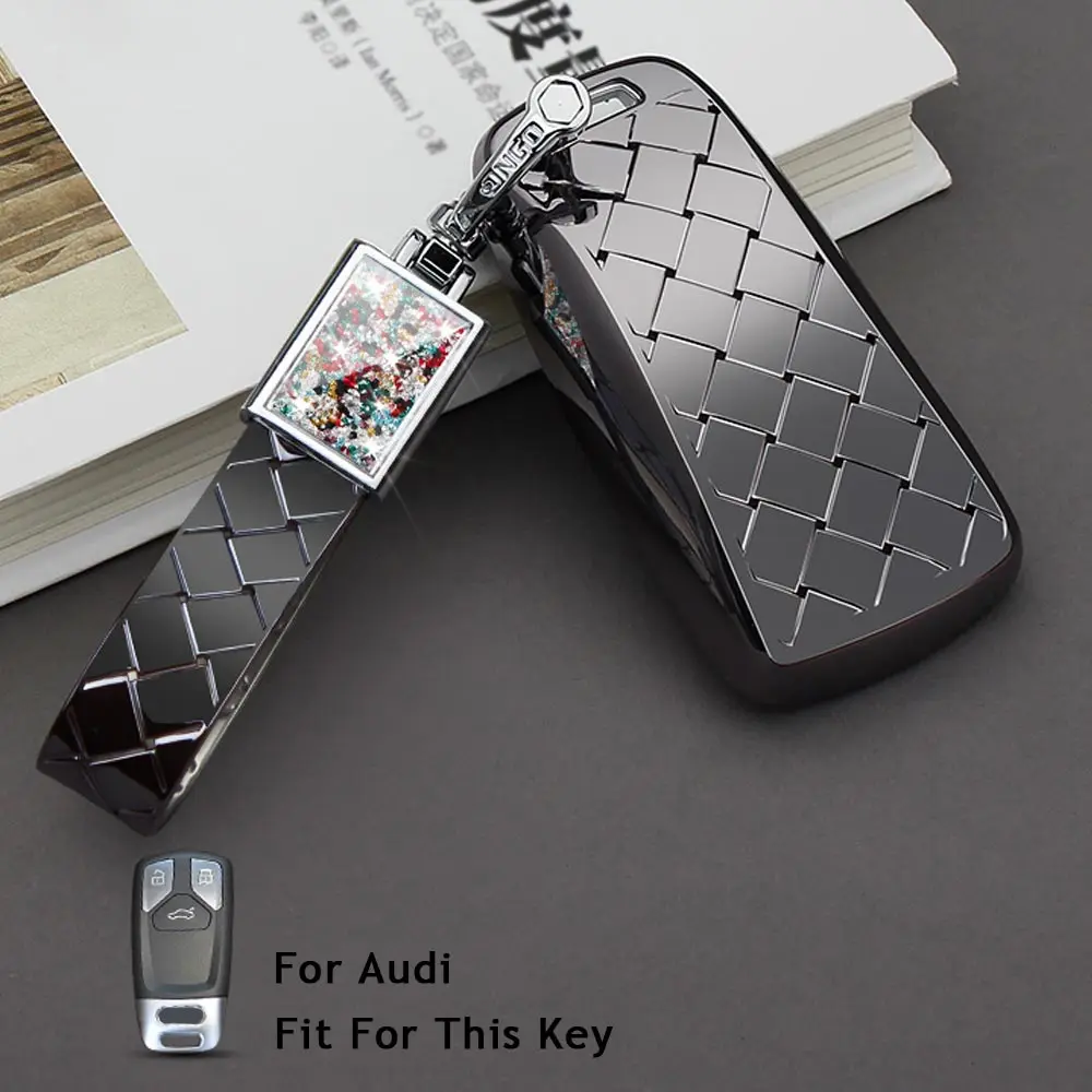 Option 11 3 кнопки автомобиля ТПУ ключ крышка для стайлинга чехол Fob Shell для Audi A5 A6L QT S5 S7 8S S4 8W RS брелок для ключей Автомобильный Стайлинг - Название цвета: Option 11