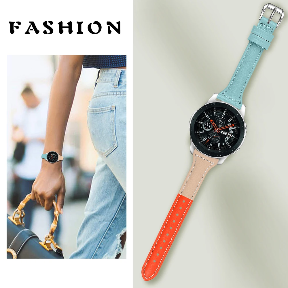 Кожаный ремешок для samsung Galaxy Watch 46 мм gear S3 Frontier/S3 классический кожаный ремешок 22 мм ремешок для часов huawei Watch GT браслет