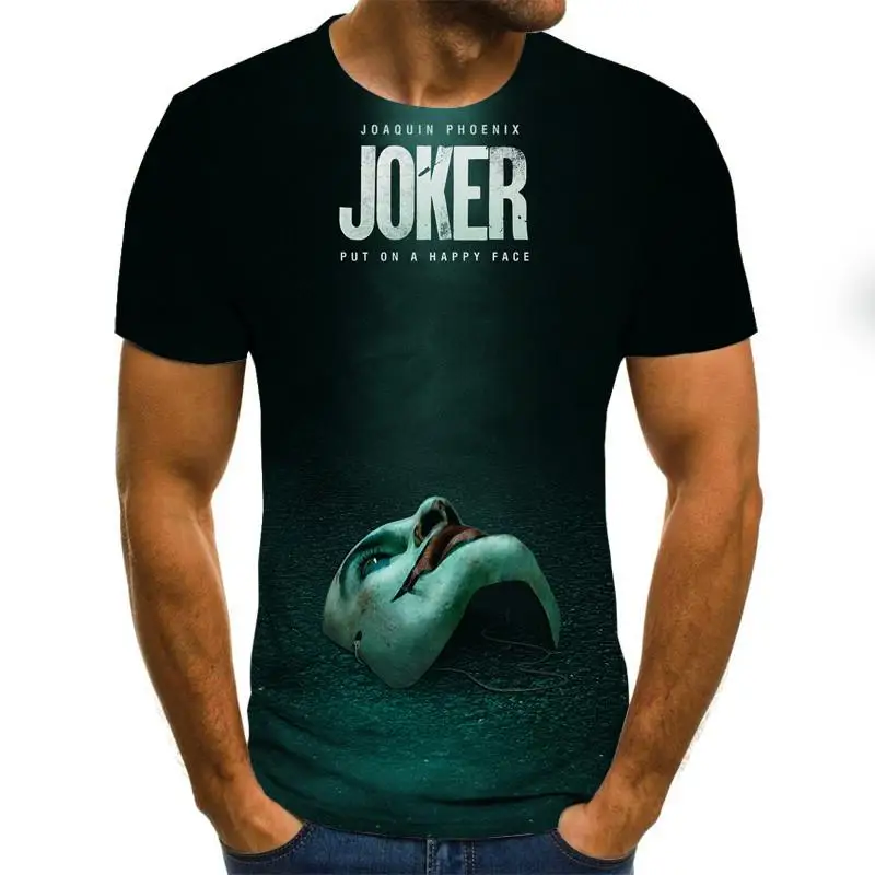 Hot Sale Clown T Shirt Men/women Joker Face 3D Printed Terror Fashion T-shirts size XXS-6XL | Мужская одежда