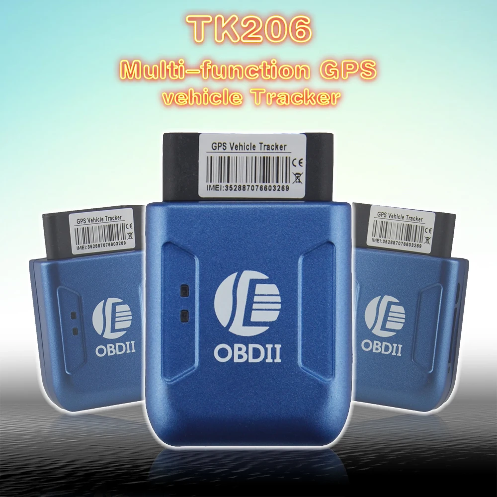 TK206 OBD2 GPS GPRS система слежения за автомобилем в режиме реального времени с Geofence