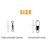 MEREDITH Anti Bite Steel Fishing Line 15cm-30cm Steel Wire Leader With Swivel Fishing Accessory Lead Core Leash Fishing Wire 3