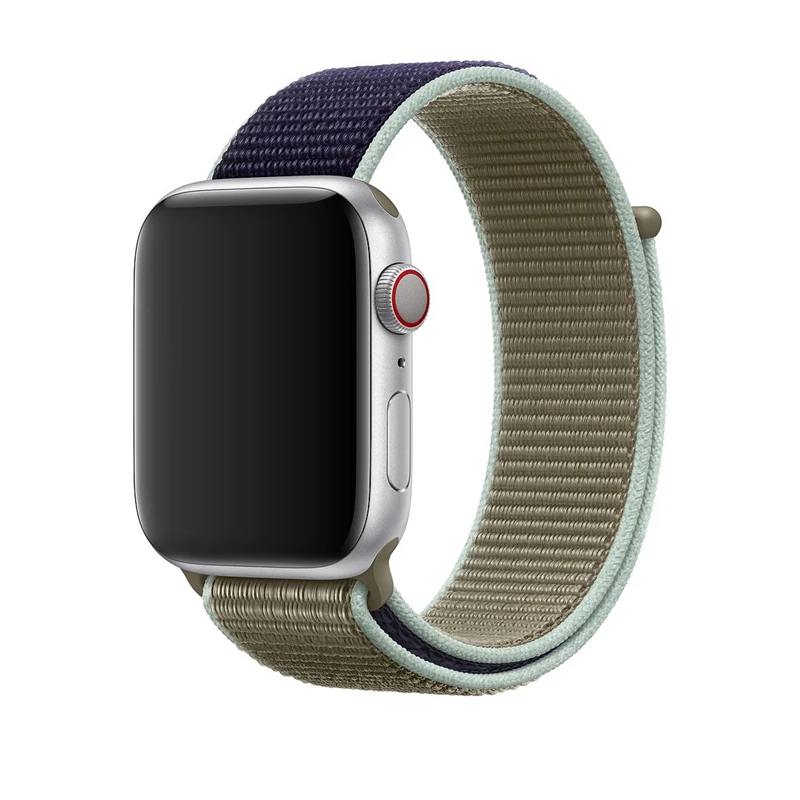Цвет спортивные тканый нейлоновый ремешок для наручных часов Apple Watch 5 44 мм 40 мм наручные браслет ремень нейлоновый ремешок для наручных часов iWatch 1/2/3/4/5, 42 мм, 38 мм - Цвет ремешка: Khaki