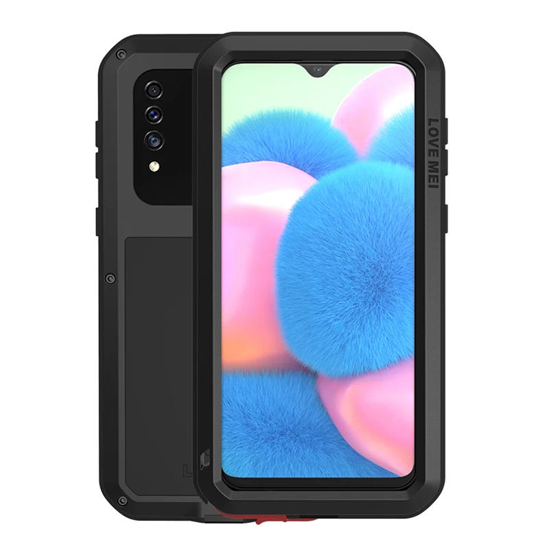 Love Mei металлический чехол для samsung Galaxy A30s Броня противоударный чехол для телефона для samsung Galaxy A30s прочный полный корпус анти-осенний чехол