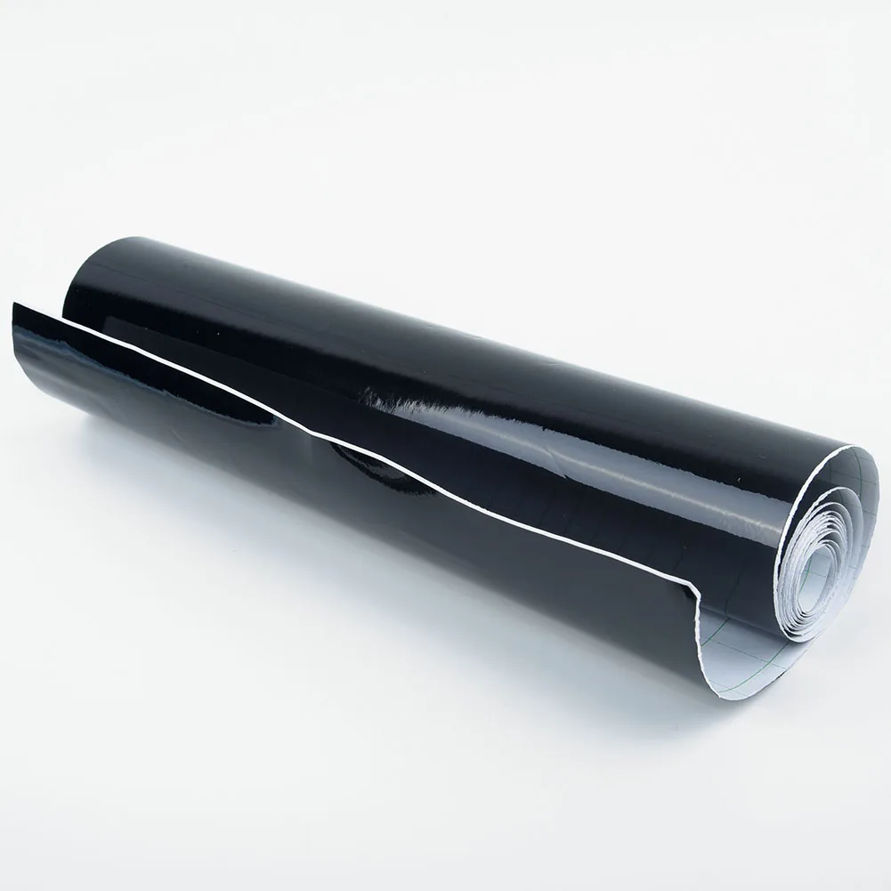 Блестящая черная Автомобильная наклейка пленка обмотка для украшения интерьера