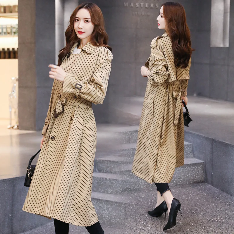 

Trench Coat Women's Mid-length Spring And Autumn 2019 New Style Fashion Casual Slimming Elegant Thin Loose-Fit Coat WOMEN'S Dres