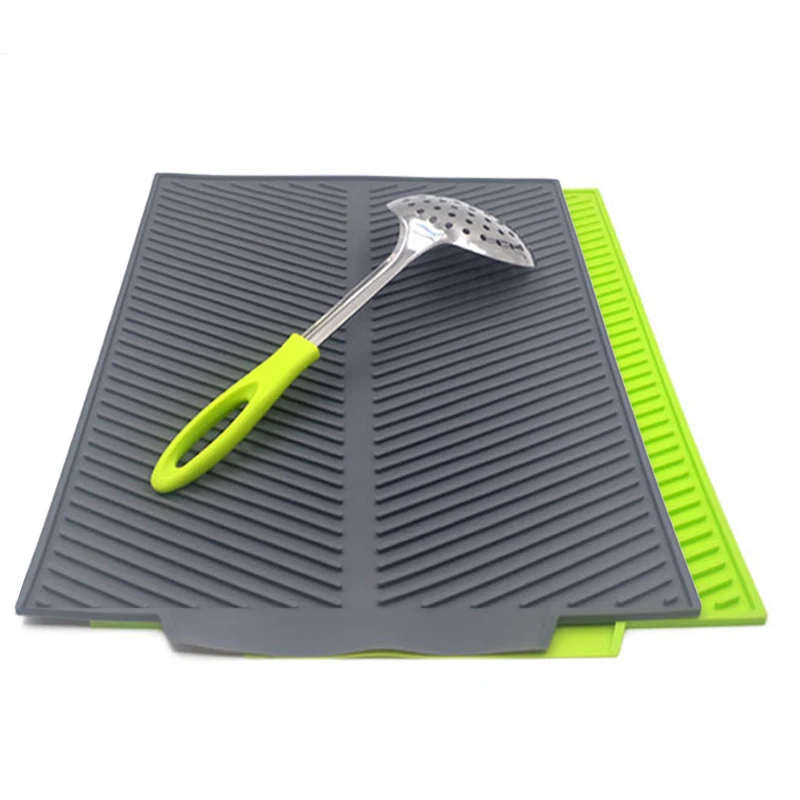 

New Drain Rack Kitchen Silicone Dish Drainer Tray Large Sink Drying Rack Worktop Organizer Drying Rack For Dishes Tableware