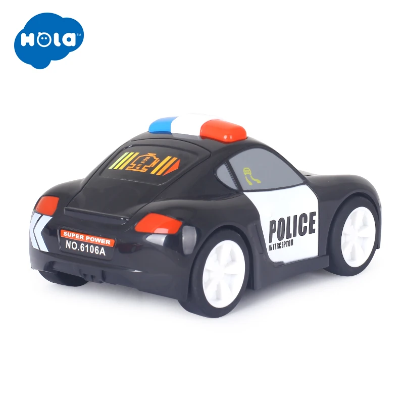 HOLA TOYS 6106A Игрушки для малышей быстрая полицейская модель автомобиля с сенсорной функцией оттягивающие Машинки Игрушки