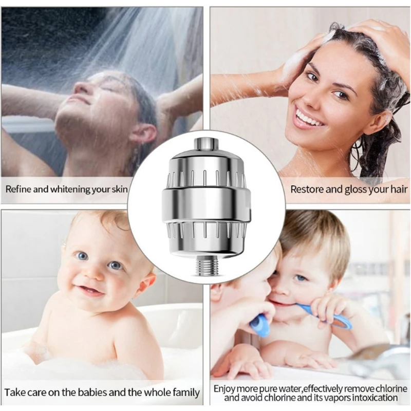 15 Stage Universal 1/2' High Output Shower Filter Bathroom Water Purifier Filter X6HD shower head filter shower filter replacement shower water filter cartridge