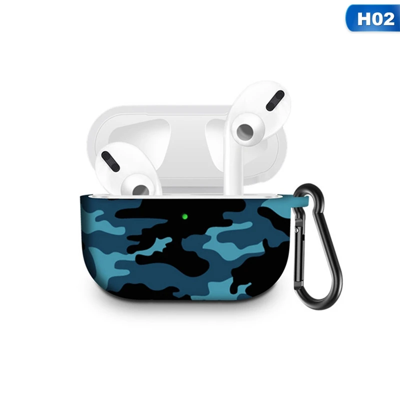 02 Чехол для AirPods Pro, мягкий силиконовый, разноцветный, с масляной печатью, камуфляжный, ТПУ, защитный чехол для Air Pods Pro, чехол, противоударный - Цвет: 02