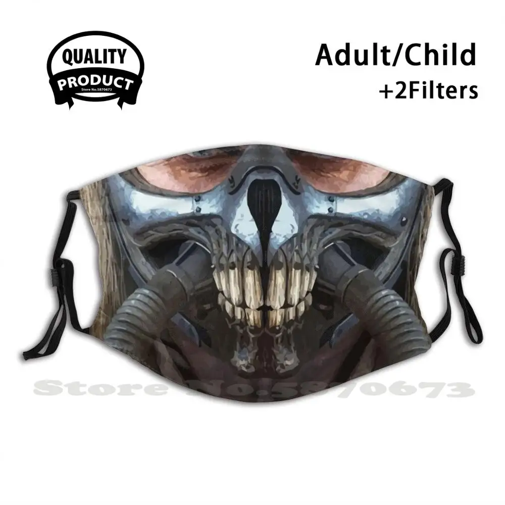 

Immortan Joe Metal Mask Reusable Mouth Mask Washable Filter Anti Dust Face Masks Immortal Joe Mad Max Metal Bad Face Fury Road