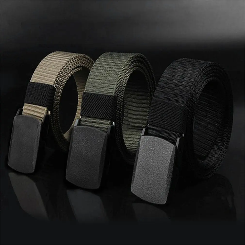 MILITARY WEB CANVAS WAIST BELT MEN WOMEN ADJUSTABLE SLIDER BUCKLE WAISTBAND