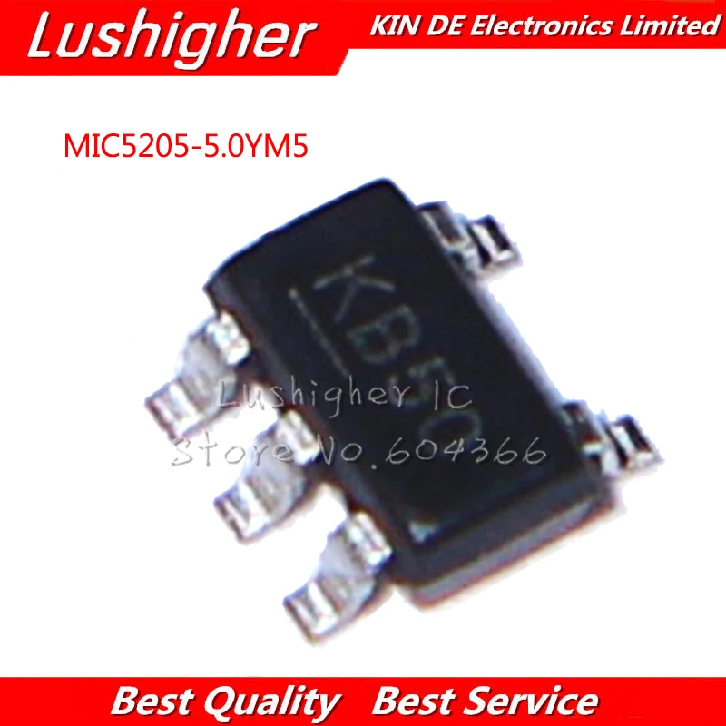 10 шт. MIC5205-5.0YM5 SOT23-5 MIC5205-5.0 SOT MIC5205 5V KB50 SMD | Электронные компоненты и принадлежности